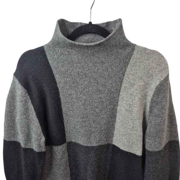 Eddie Bauer Sweater Womens M Gray 100% Wool Knit Pullover Long Sleeve Top - Picture 3 of 7